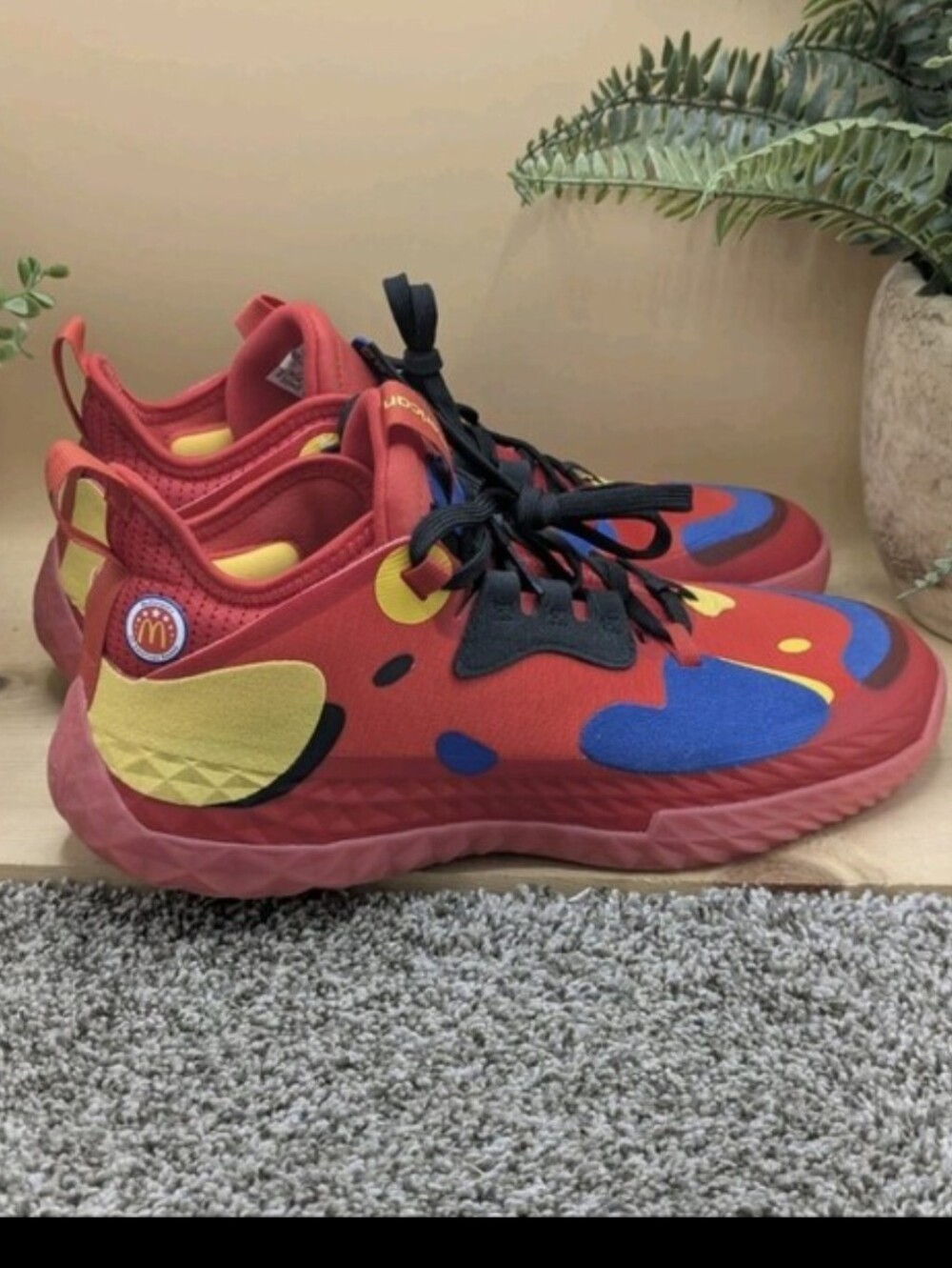 Adidas Harden 5 Mens Size 9 McDonald's All Star High Top Shoes Basketball Rare